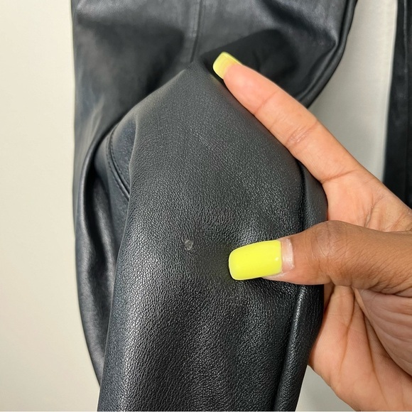 Avec Les Filles Women Pants Large Black Faux Leather Kick Flare Crop Date‎ Night - Picture 4 of 15